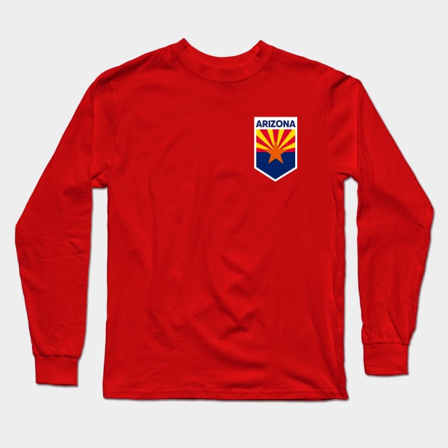 Arizona State Flag Emblem Long Sleeve T-Shirt by SLAG_Creative